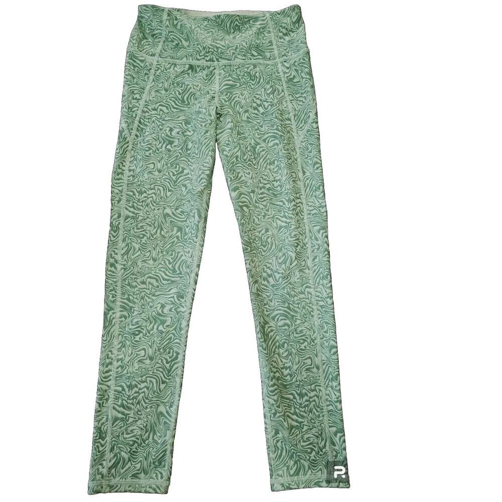 Under Armour Womens Green Compression Leggings Abstract Sz Small